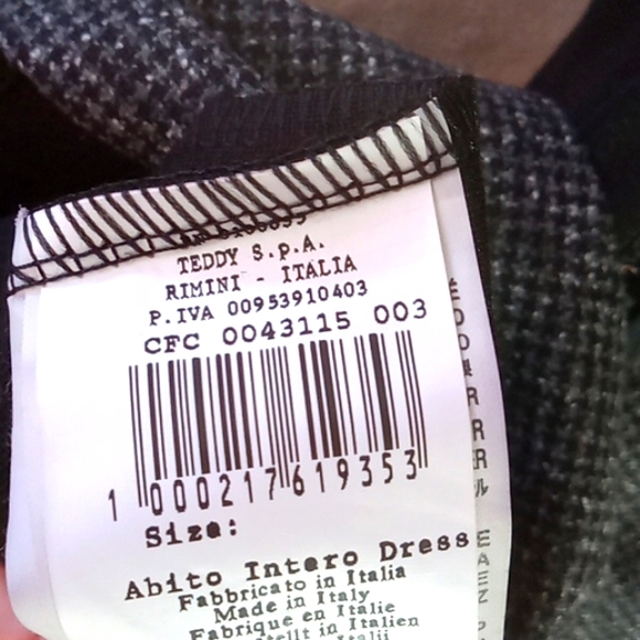 RINASCIMENTO Italian Dress size L Black Fits sz S/M - Picture 7 of 8